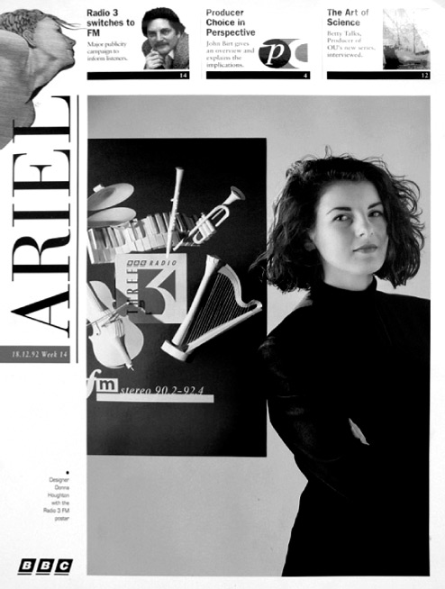 23 years old on the cover of BBC Ariel with my work for the Radio 3 brand